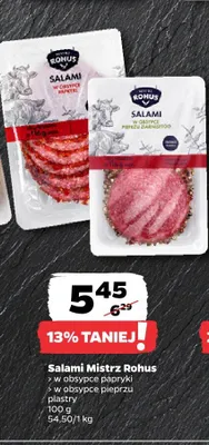 Salami w obsypce papryki Mistrz Rohus plastry promocja w Netto