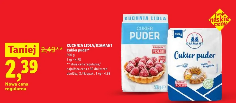 Cukier puder Diamant promocja w Lidl