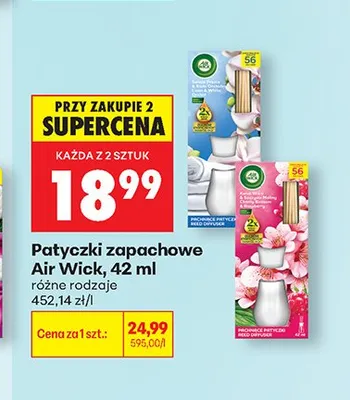 Patyczki zapachowe Air Wick promocja w Biedronka