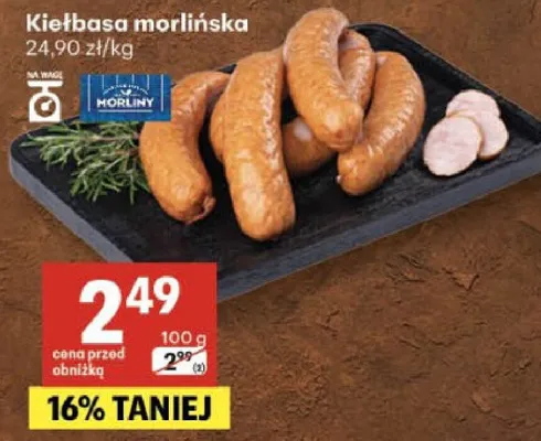 Kiełbasa morlińska Morliny promocja w Delikatesy Centrum