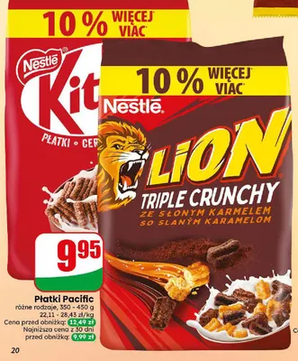 Płatki Lion Triple Crunchy ze słonym karmelem Nestlé promocja w Dino
