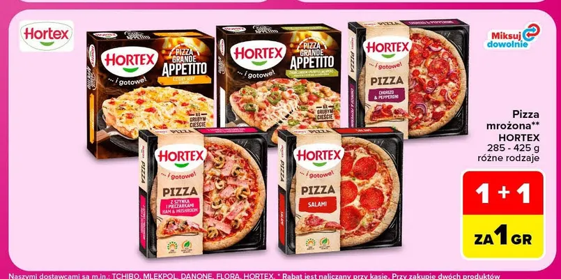 Pizza Grande Appetito cztery sery Hortex promocja w Carrefour