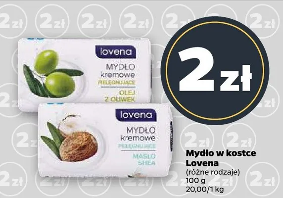 Mydło w kostce różne rodzaje Lovena promocja w Netto