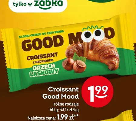 Croissant z nadzieniem orzech laskowy Good Mood promocja w Żabka