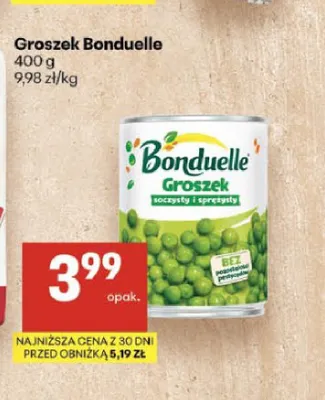 Groszek Bonduelle promocja w Delikatesy Centrum