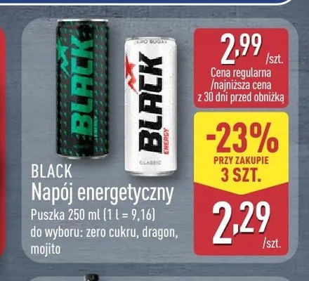 Napój energetyczny Black Mojito promocja w Aldi