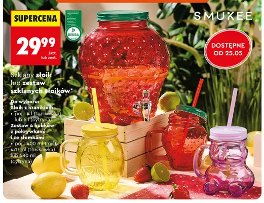 Szklany słoik lub zestaw szklanych słoików promocja w Biedronka