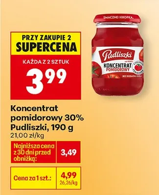 Koncentrat pomidorowy 30% promocja w Biedronka