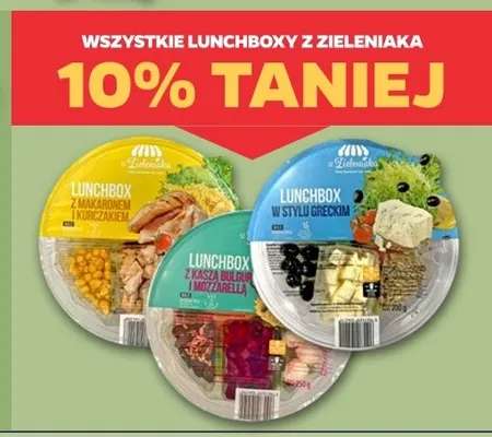 Lunchbox z makaronem i kurczakiem z Zieleniaka promocja w Netto