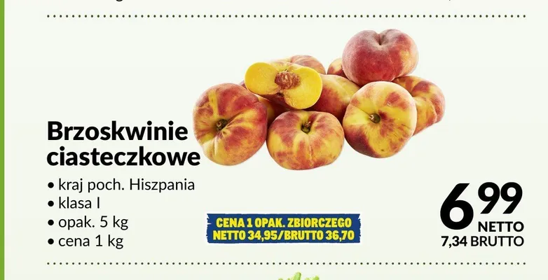 Brzoskwinie ciasteczkowe promocja w Makro