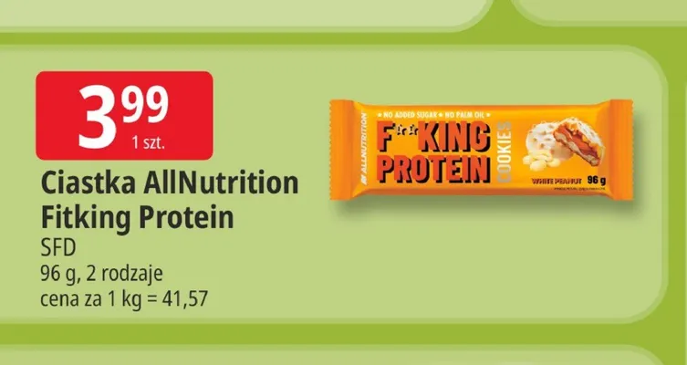 Ciastka AllNutrition Fitking Protein promocja w Leclerc
