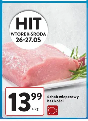 Schab wieprzowy bez kości promocja w Intermarche