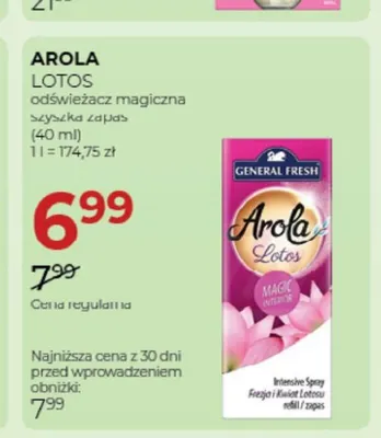 Odświeżacz magiczna szyszka zapas Arola Lotos promocja w Drogerie Jawa
