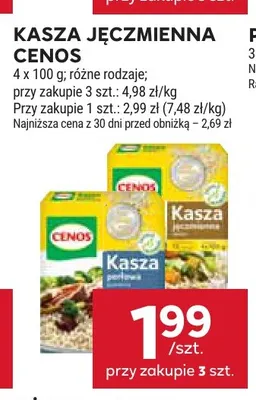 Kasza jęczmienna Cenos promocja w Stokrotka