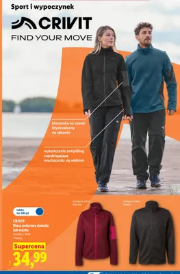 Bluza polarowa męska CRIVIT promocja w Lidl