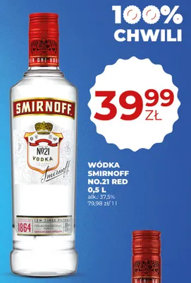 Wódka Smirnoff No.21 Red promocja w Duży Ben