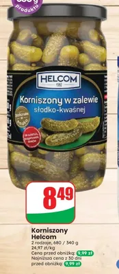 Korniszony w zalewie słodko-kwaśnej Helcom promocja w Dino