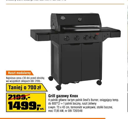 Grill gazowy Knox promocja w OBI
