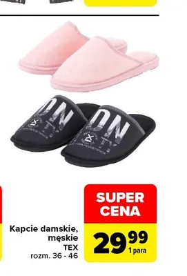 Kapcie męskie TEX promocja w Carrefour
