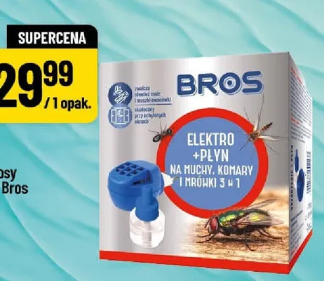 Elektro + płyn na muchy komary i mrówki Bros promocja w POLOmarket