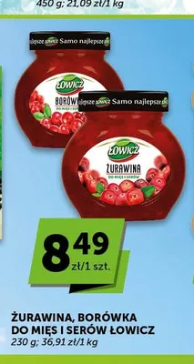 Borówka do mięs i serów Łowicz promocja w ABC