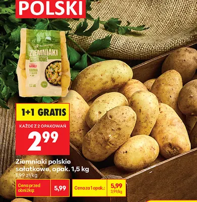 Ziemniaki polskie sałatkowe promocja w Biedronka