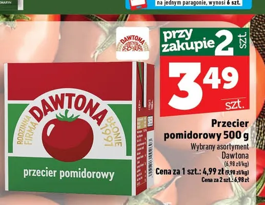 Przecier pomidorowy Dawtona promocja w TOPAZ