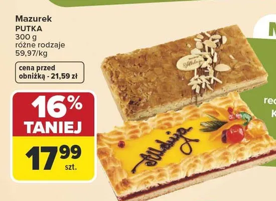 Mazurek putka promocja w Carrefour Market