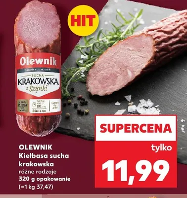 Kiełbasa sucha krakowska Olewnik promocja w Kaufland