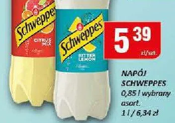 Napój Schweppes 0,85l wybrany asortyment promocja w Chorten