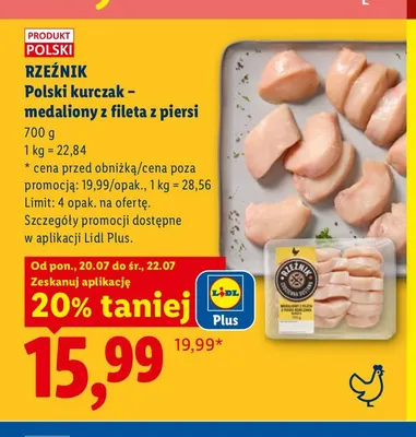 Medaliony z fileta z piersi kurczaka Rzeźnik promocja w Lidl