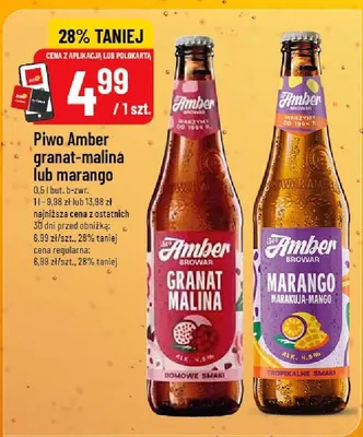 Piwo Amber granat-malina promocja w POLOmarket