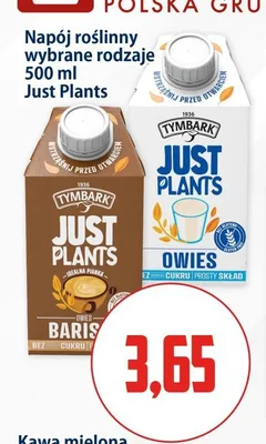 Napój owsiany Tymbark Just Plants promocja w Kupiec