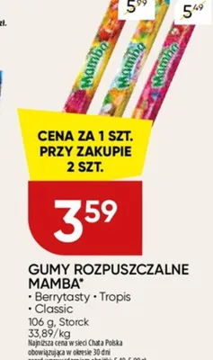 Gumy rozpuszczalne Mamba Tropis promocja w Chata Polska