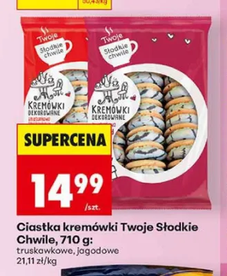 Ciastka kremówki Twoje Słodkie Chwile jagodowe promocja w Biedronka