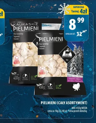 Pielmieni z mięsem indyka Moroz 1864 promocja w Arhelan
