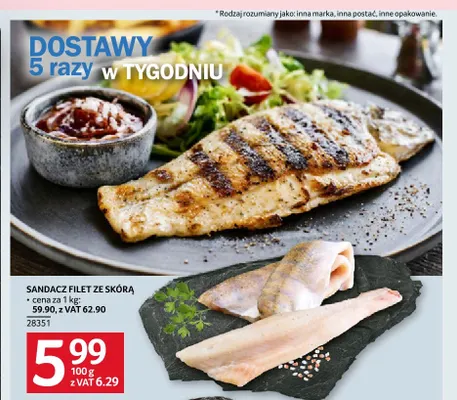Sandacz filet ze skórą promocja w Selgros