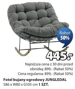 Fotel bujany ogrodowy Jungledal promocja w Jysk