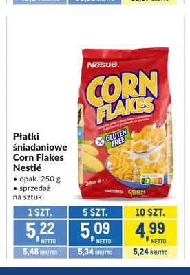 Płatki śniadaniowe Corn Flakes Nestlé promocja w Makro