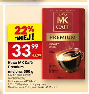 Kawa mielona MK Café Premium promocja w Twój Market