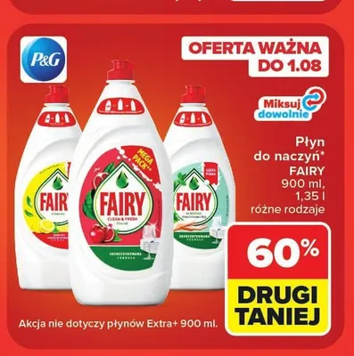 Płyn do naczyń Fairy Clean & Fresh promocja w Carrefour