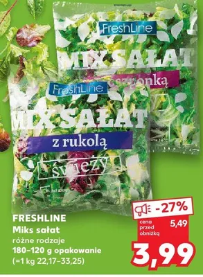 Mix sałat różne rodzaje 180-120g promocja w Kaufland