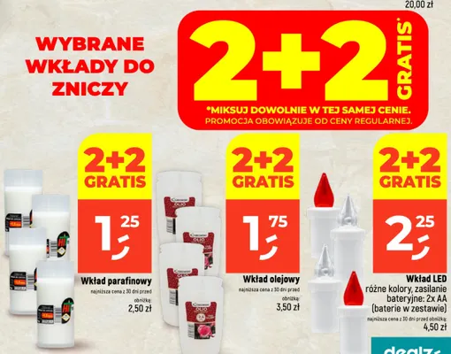 Wkłady do zniczy promocja w Dealz