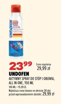 Aktywny spray do stóp i obuwia Undofen All in One promocja w Drogerie Natura