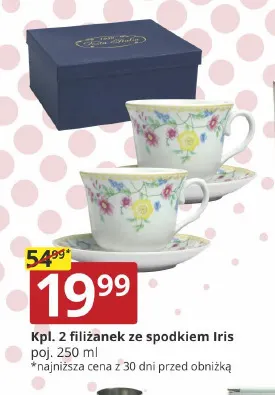 Komplet 2 filiżanek ze spodkiem Iris 250 ml Festa Italia promocja w Prymus AGD