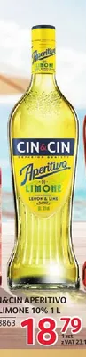 Aperitif Cin & Cin Aperitivo Di Limone 10% promocja w Selgros