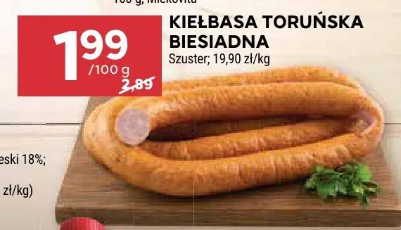 Kiełbasa toruńska biesiadna Szuster promocja w Stokrotka