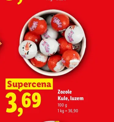 Cukierki kule luzem Zozole promocja w Lidl