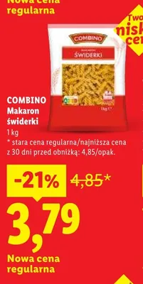 Makaron świderki Combino promocja w Lidl