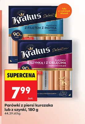 Parówki z szynki Krakus promocja w Biedronka